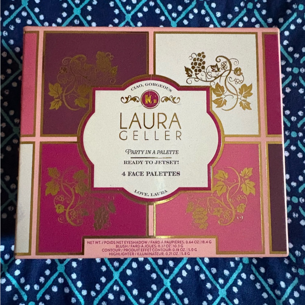 Laura Geller Party In A Palette Ready to Jetset  4 Face Palettes - New